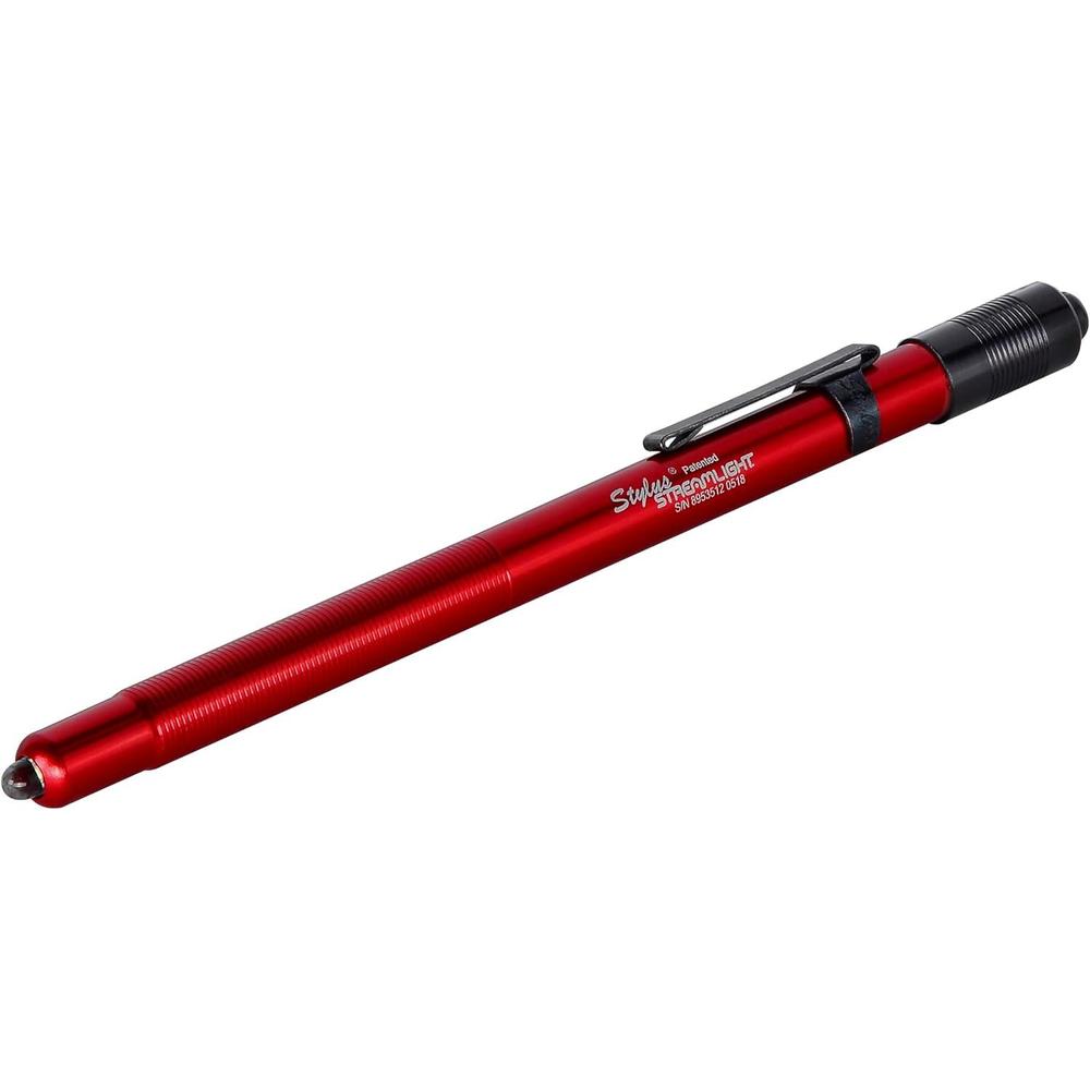 Streamlight 65035 Stylus 3-AAAA LED Pen Light. Red with White Light 6-1/4-Inch - 11 Lumens