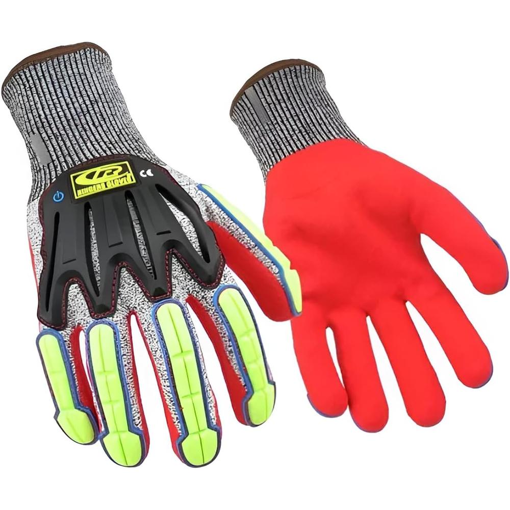 Ringers Gloves 065T-10 Gants de protection contre les chocs enduits de nitrile - Grand