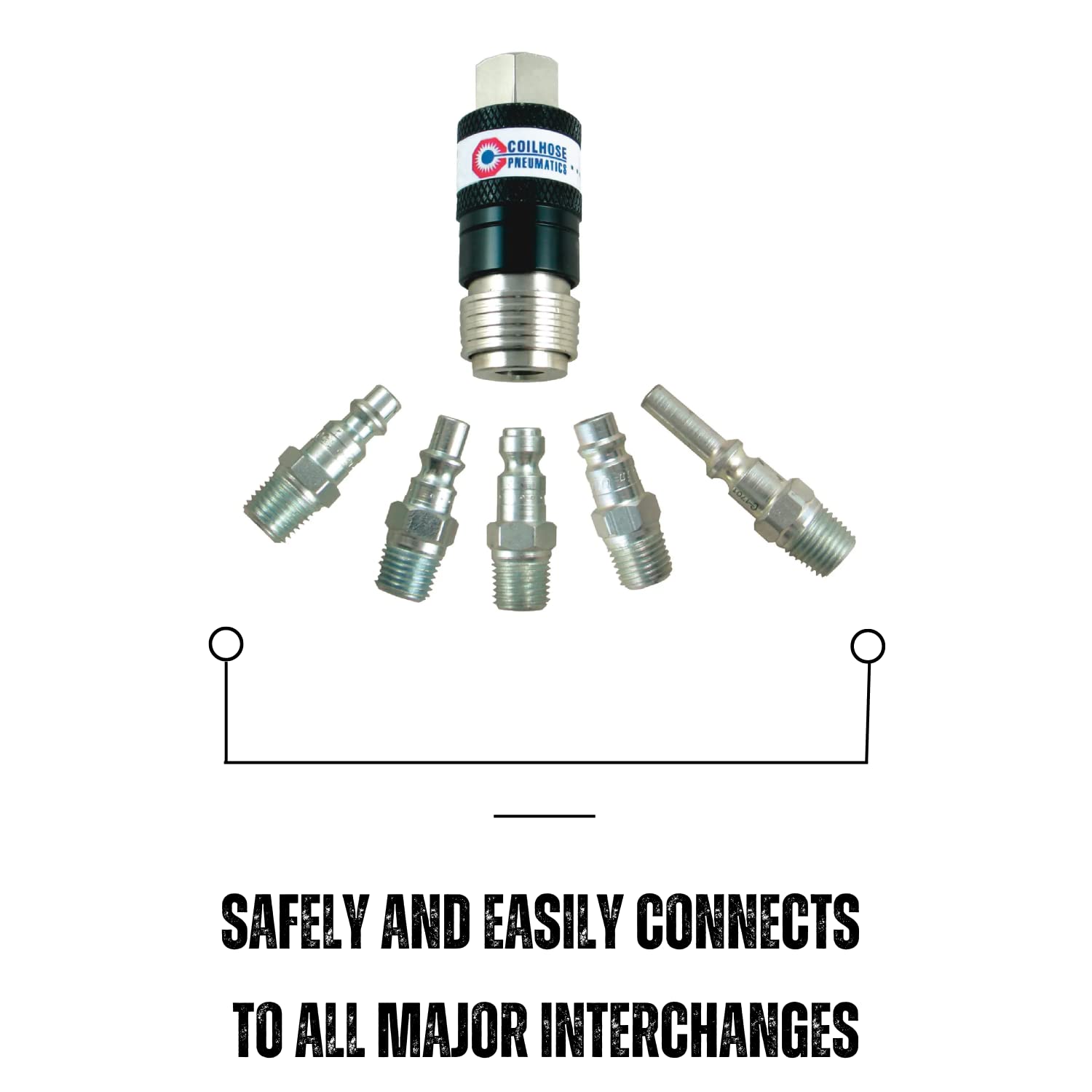 Coilhose Pneumatics 150USE 5-In-1 Automatic Safety Exhaust Coupler 1/4" Body, 1/4" FPT