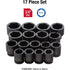 Sunex Tools 4684 3/4 in. Drive Heavy Duty Impact Socket Set, 17 pieces, Metric, 26mm-46mm, Cr-Mo Alloy Steel, Radius Corner Design, Dual Size Markings, Heavy Duty Storage Case