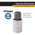 Titan Tools 15617 17 Mm 1/2 In. Drive Hex Bit Socket