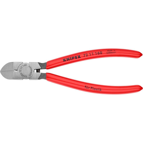 Knipex 72 11 160 Diagonal Flush Cutter for Plastics, 45 Degree Angle