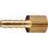 Milton Industries S-605 1/4" F. Extrémité solide, tuyau ID 1/4", 2/Cd