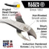 Klein Tools D2388 8" Diagonal Cutting Pliers, High-Leverage, Angled Head