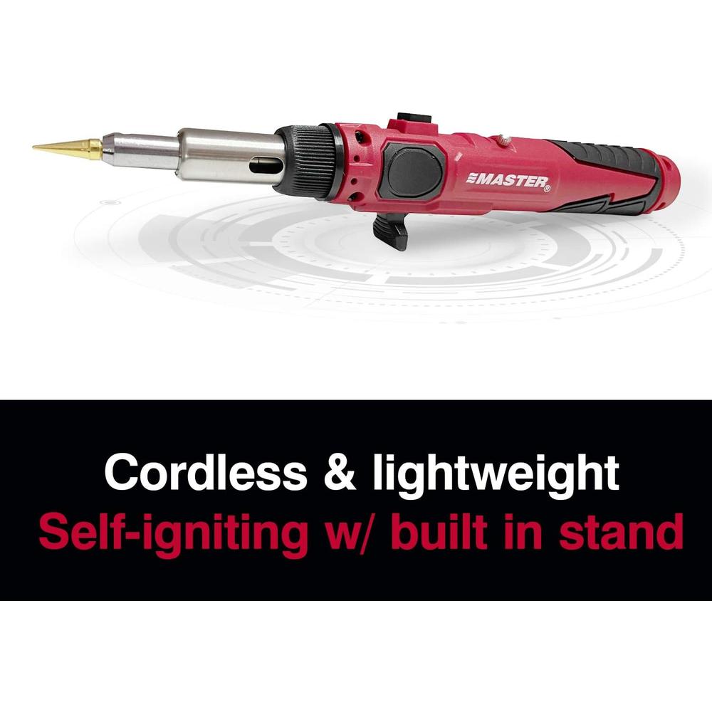 Master Appliance PI-20SIK PROFESSIONAL BUTANE-POWERED SOLDERING IRON, FLAMESLESS HEAT TOOL & TORCH KIT, 680°F-820°F
