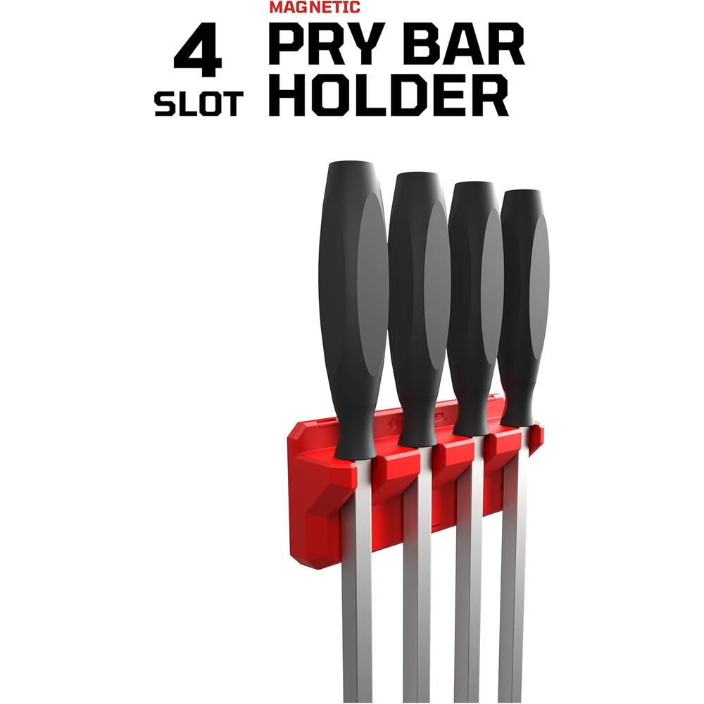 EZRED EZPB4-R 4-Slot Magnetic Pry Bar Holder