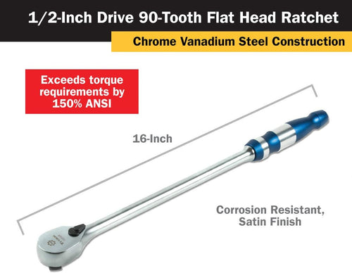 Titan TIT12162 Clé à cliquet à tête scellée 1/2" x 16"