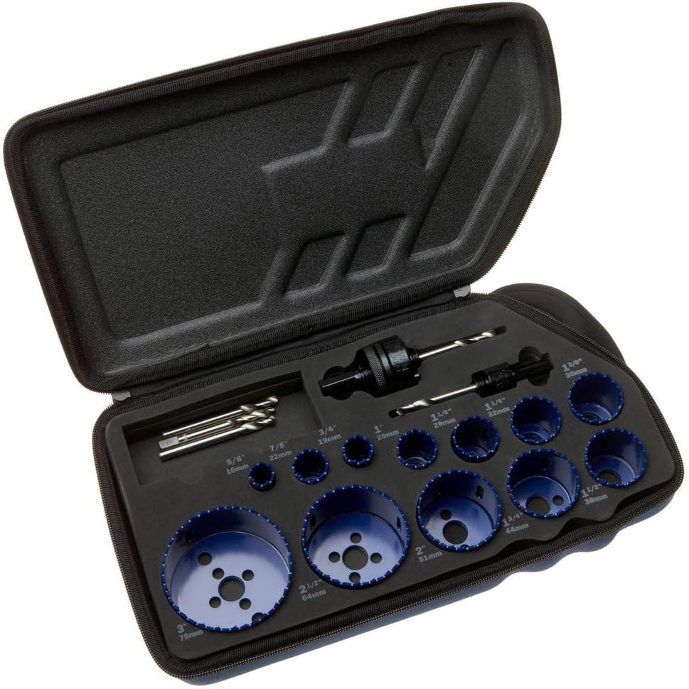 Irwin Industrial Tools 3073004 General Purpose Hole Saw Kit. 17-Piece