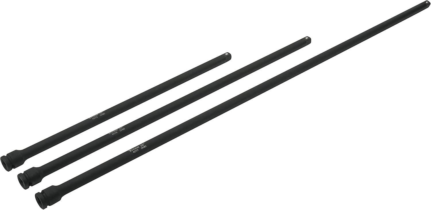 Titan 42173 3-Piece 1/2-Inch Drive Extra Long Impact Extension Set
