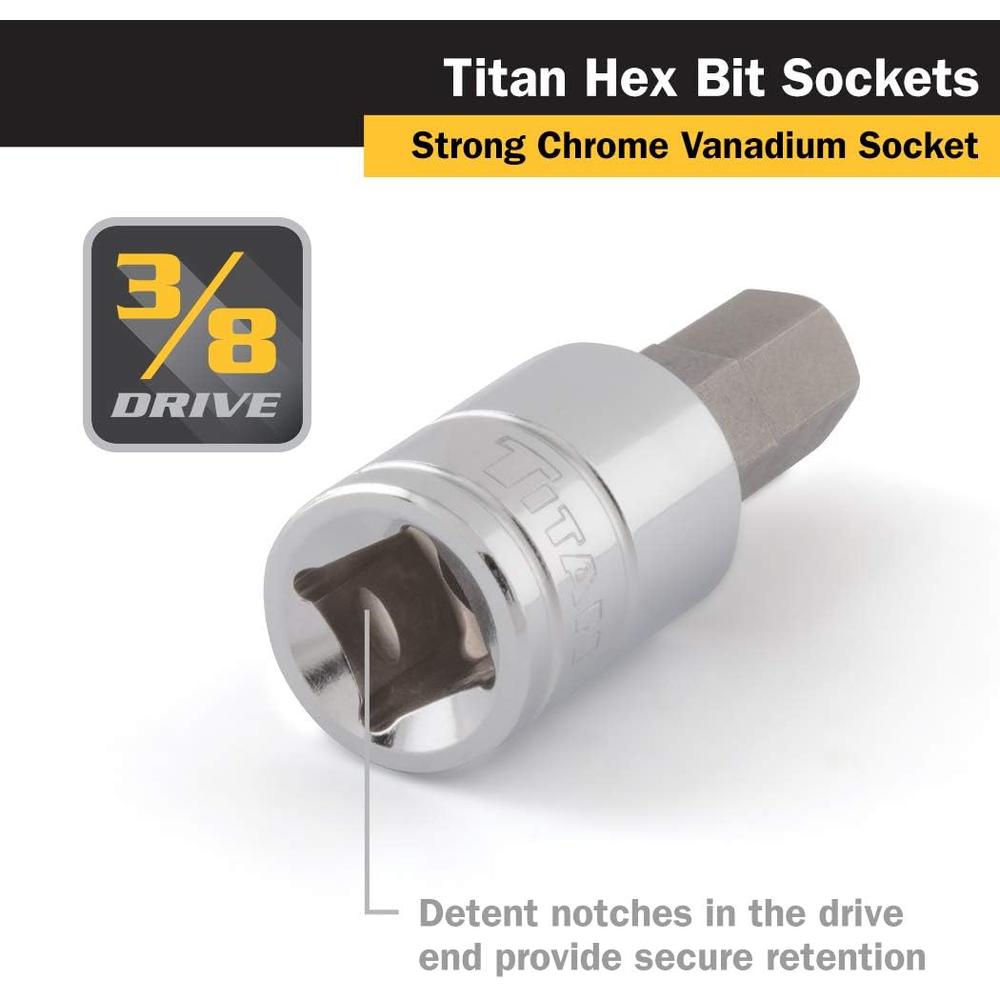 Titan Tools 15610 10 Mm 3/8 In. Drive Hex Bit Socket