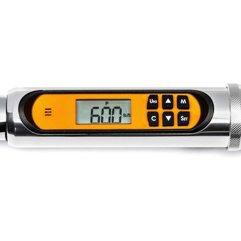 GearWrench 85195 Clé dynamométrique électronique à tête flexible 120XP à entraînement 3/8" avec angle, 0-100 FT-LB, 15,87" de long, comprend un étui moulé