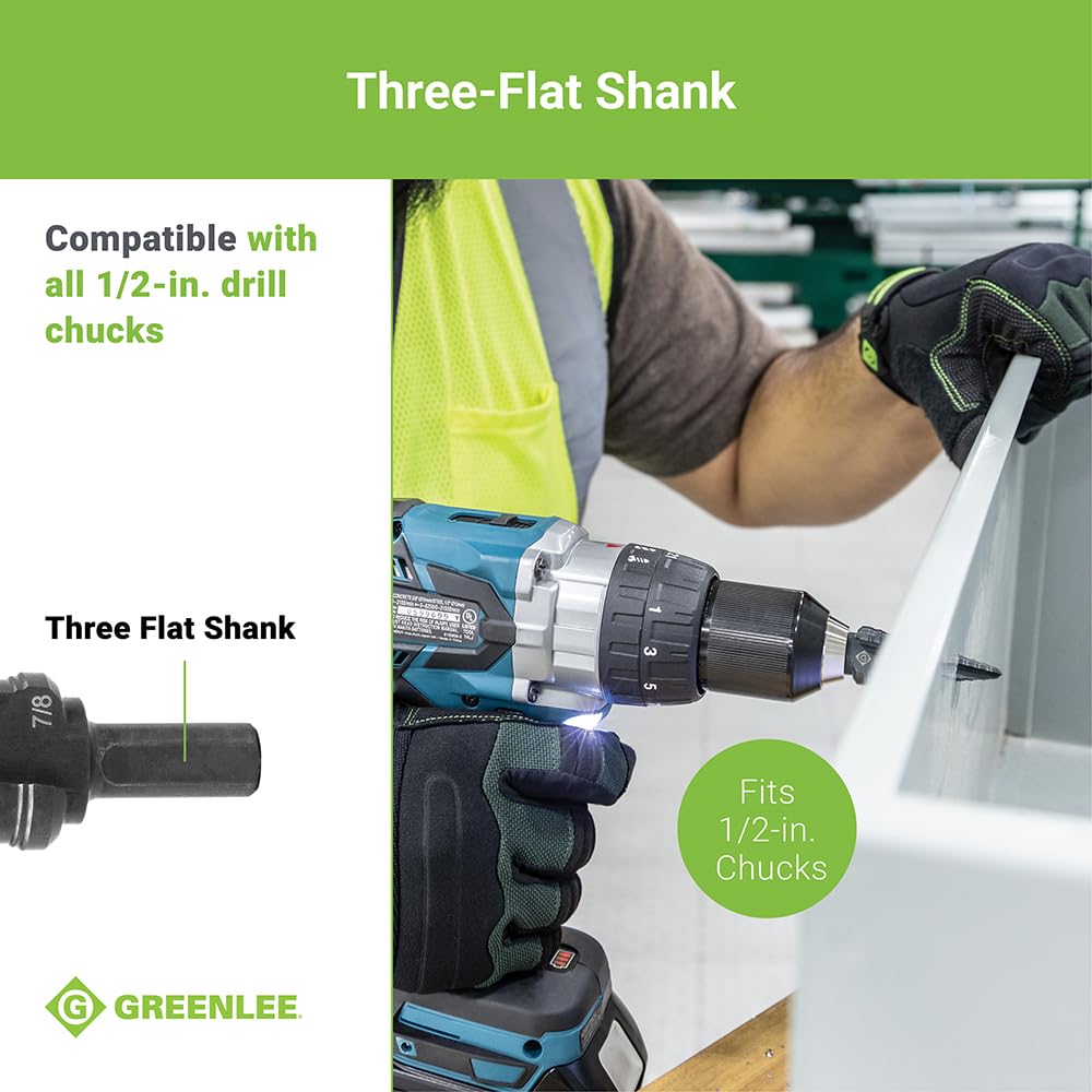 Greenlee GSB04 Mèche étagée 3/16" à 7/8" (#4), 12 étapes