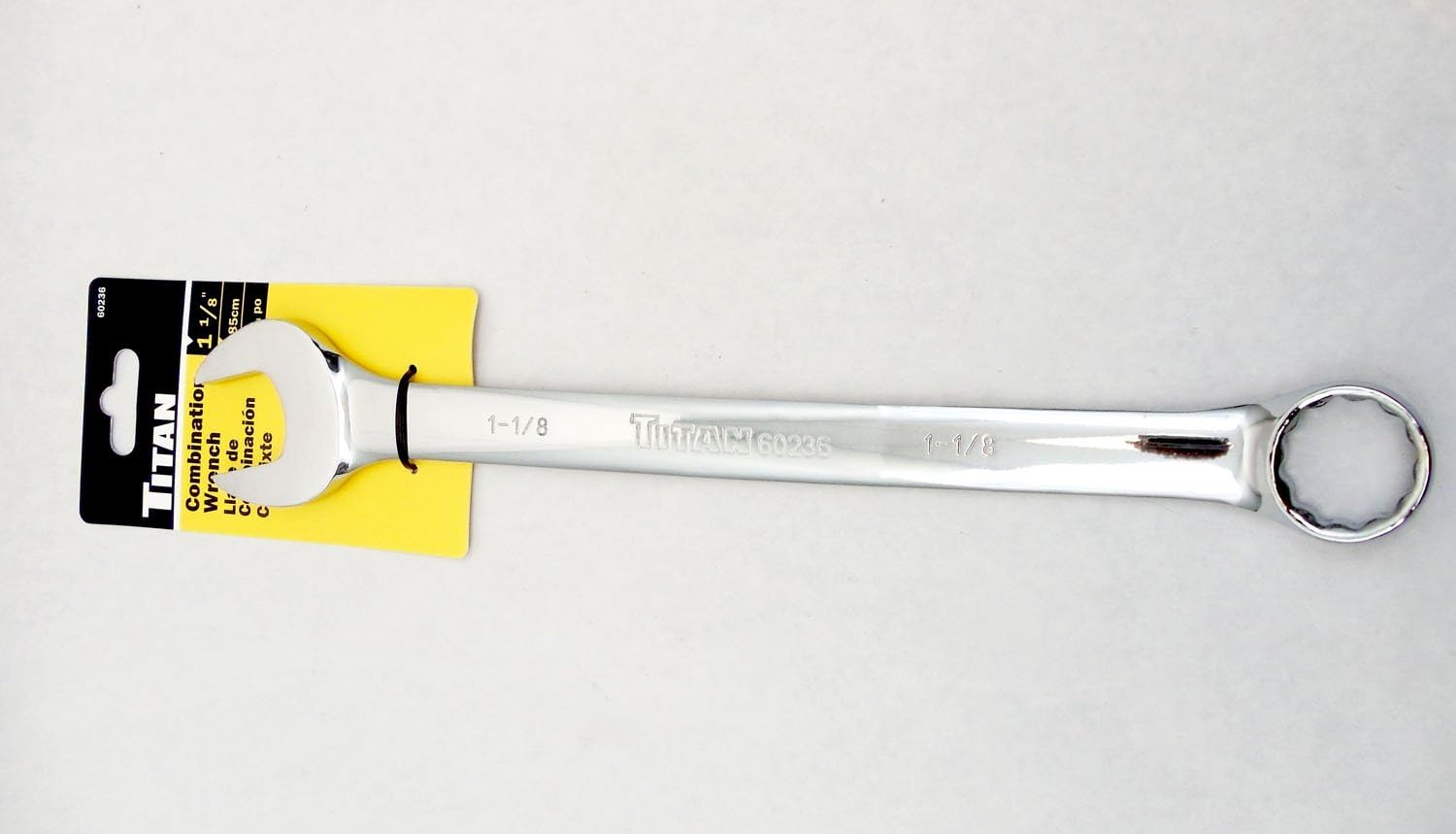 Titan Tools 60236 1-1/8 po. Miroir polonais 12 pt. Clé mixte