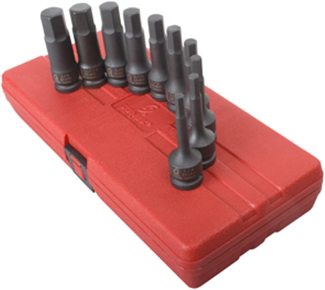 Sunex Tools 2638 1/2 in. Drive SAE Impact Hex Driver Set, 10 Piece