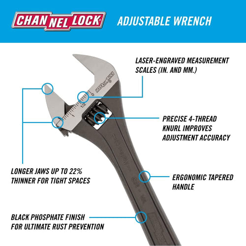 Channellock 810NW 10" Adj Wrench