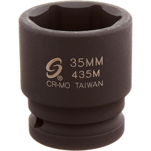 Sunex Tools 435M 3/4" Drive Standard 6 Point Metric Impact Socket 35mm