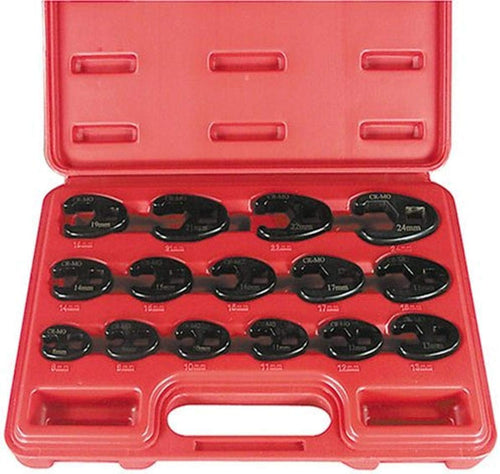 Astro Pneumatic 7115 Jeu de 15 clés à pied d'oie professionnelles métriques