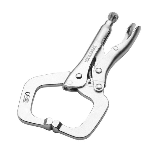 Eclipse Tools E11R Pince de serrage en C verrouillable avec coussinets réguliers, taille 11", capacité de mâchoire 3-1/8"