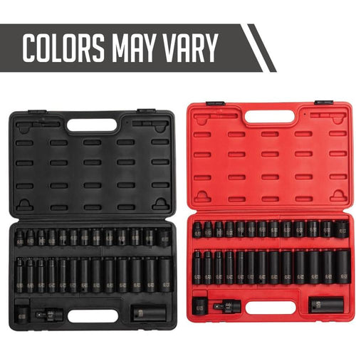 Sunex Tools 3330 3/8" Drive Master Impact Socket Set, 12 Pt., 29Piece, Metric, 8mm-22mm, Standard/Deep, Cr-Mo Steel, Heavy Duty Storage Case, Includes Universal Joint