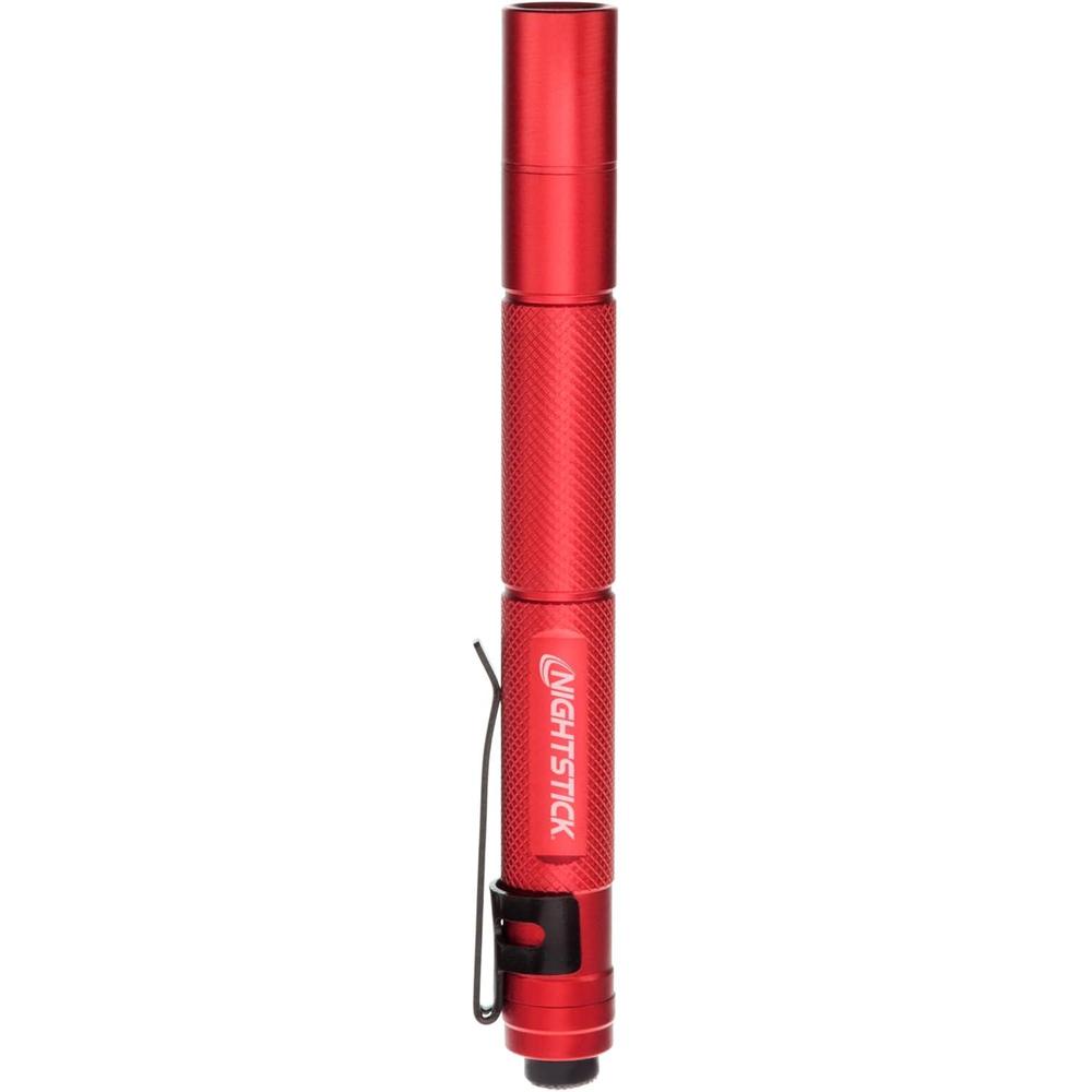 Bayco Nightstick MT-100R Mini-TAC Metal Led Flashlight 2-AAA. 5.4-Inch. 137mm. Red