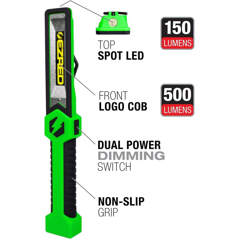 Lampe de travail rechargeable EZ Red XL5500-GR 500 Lm. Vert noir