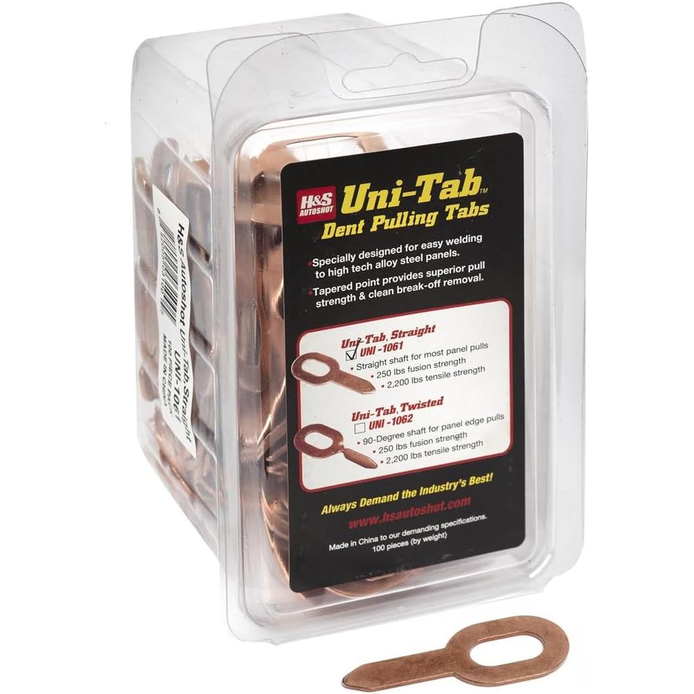 H&amp;S Autoshot UNI-1061 Uni-Tab droit 180° (paquet de 100)