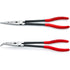 Knipex 9K 00 80 128 US 2 PC Extra Long Needle Nose Pliers Set W/ Keeper Pouch (28 71 280, 28 81 280 And 9K 00 90 12 US)
