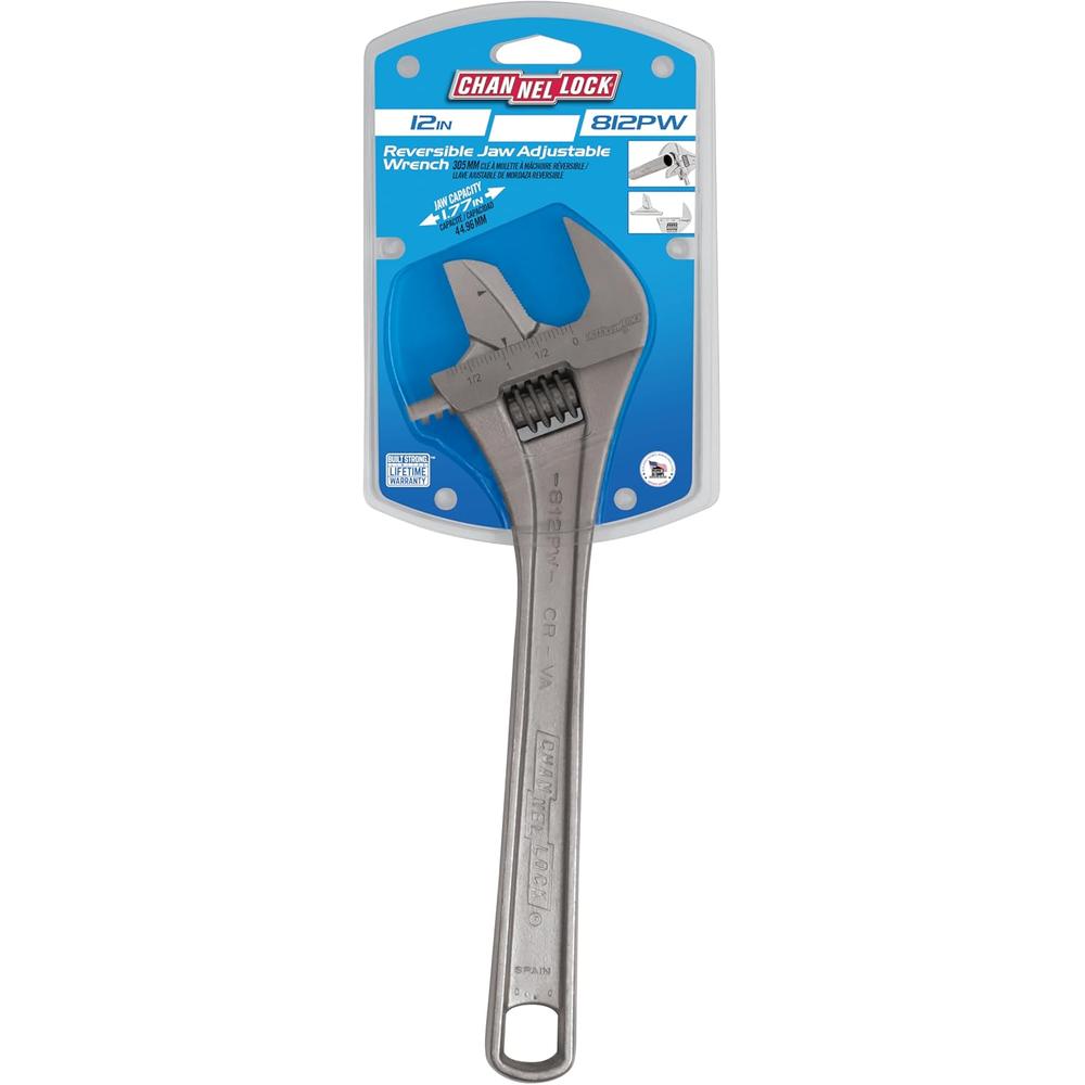 Channellock 812PW 12" Adj Wrench