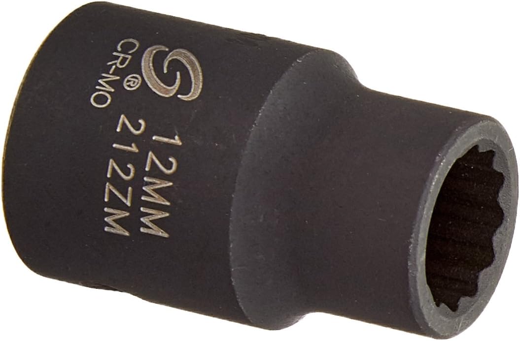Sunex Tools 212ZM 1/2 in. Drive 12-mm 12-Point Impact Socket