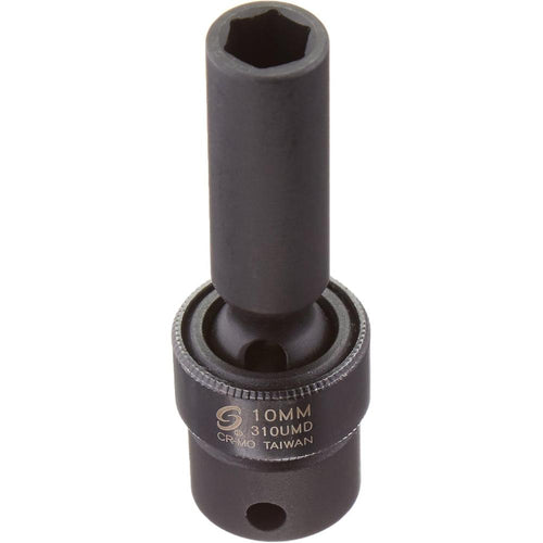 Sunex Tools 310UMD 3/8" Drive Deep Universal 6 Point Metric Impact Socket 10mm