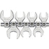 Titan Tools 17671 7pc 1/2" Drive SAE Jumbo Crowfoot Wrench Set, 1" - 1-3/8"
