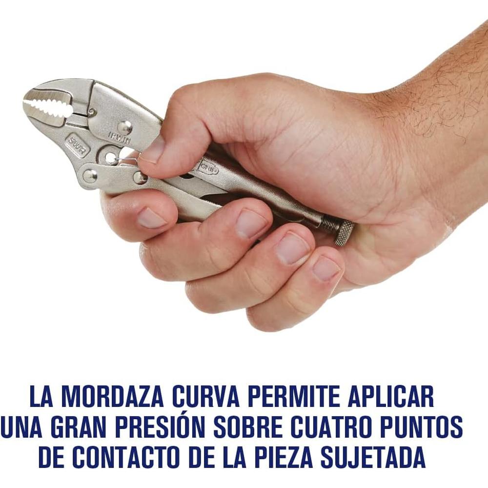 Irwin Tools Tools VISE-GRIP Locking Pliers with Wire Cutter, 5-Inch, Curved Jaw (902L3)