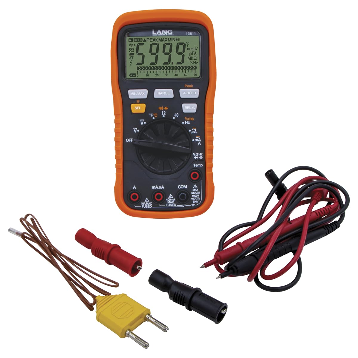 Lang Tools 13811 CAT IV MULTIMETER, CAT III 1000V AC/DC, CAT IV 600V, 10A AC/DC