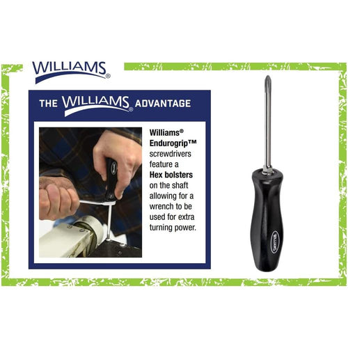Williams JHWSDP-4-6 SCREWDRIVER PHILLIPS 4-PT 6IN