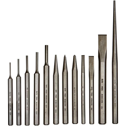 Mayhew Tools 61040 12 PC Punch & Chisel Set