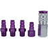 Milton Industries S-305VKIT Kit, 5pc Hi-Flo V Style 1/4"