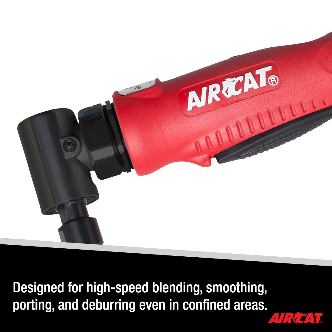 Aircat 6255 Die Grinder Handle and Head - Designed for Blending, Smoothing, Porting and Deburring in Confined Areas