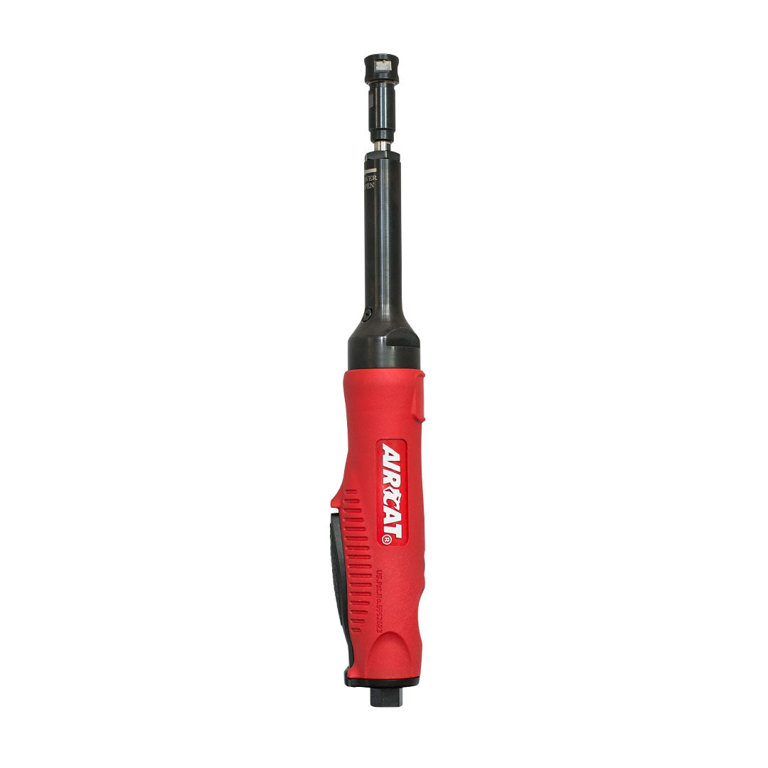 Aircat 6270 1.0 HP Composite Extended Straight Die Grinder, red and black composite housing on white background
