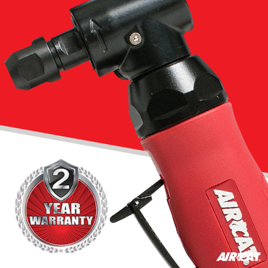 Aircat 6280 Right Angle Die Grinder - 2-year warranty close-up detail shot