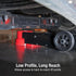 Sunex 6855 low profile long reach truck jack positioned under vehicle at 5-inch clearance