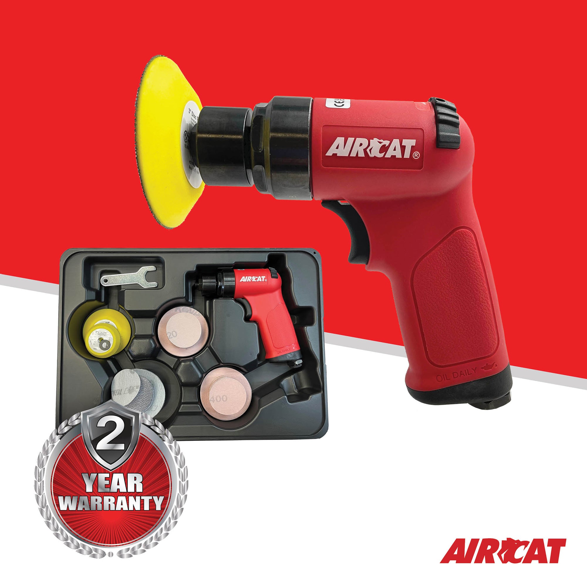 Aircat 6315-K 3" Mini Orbital Sander Kit