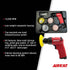 Aircat 6315-K Mini Orbital Sander Kit feature highlights including 15,000 RPM and internal silencing system