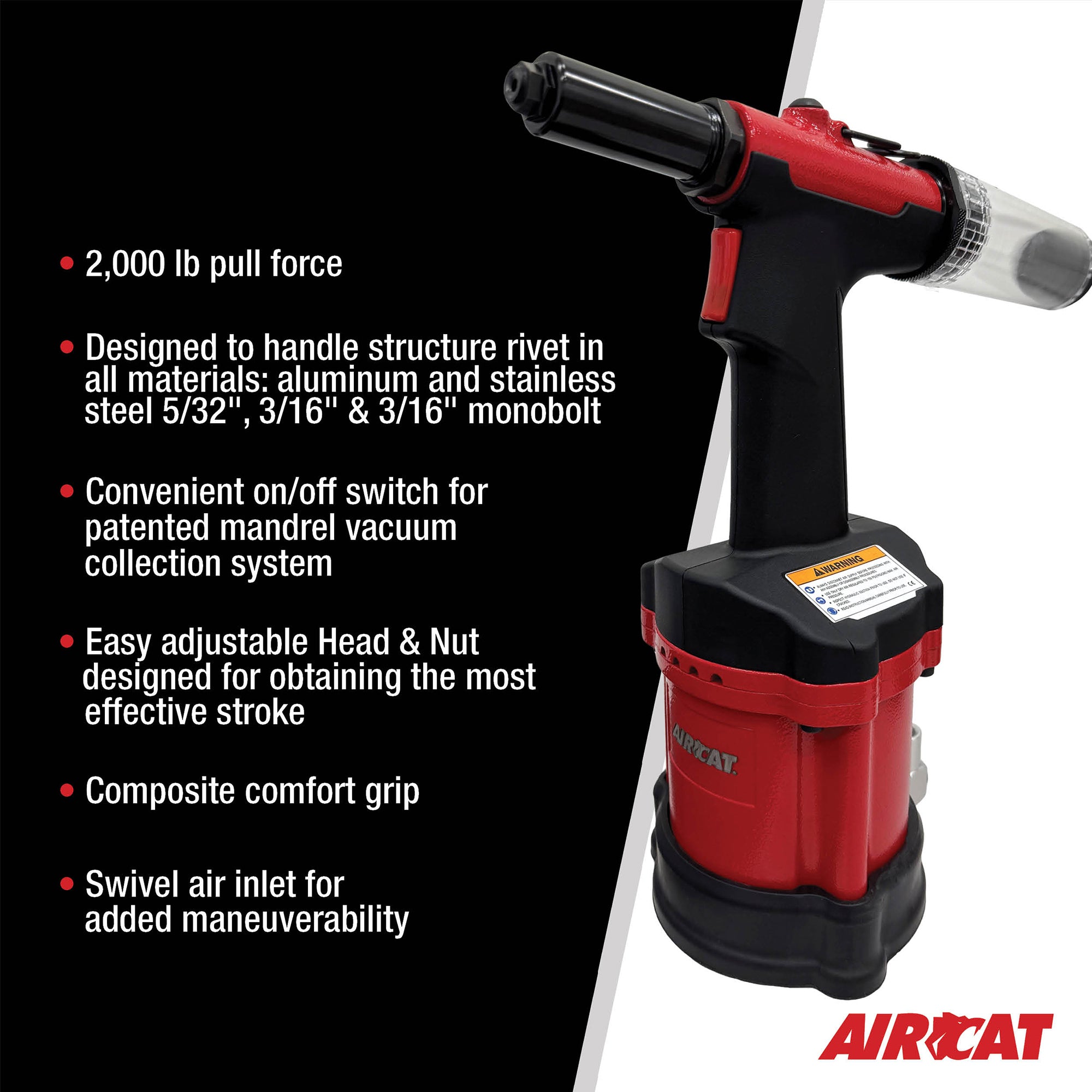 Aircat 6410 3/16" Air Hydraulic Riveter