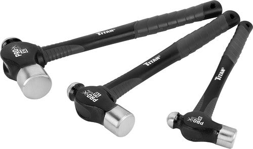 Titan Tools 63706 Pro-X 3-Piece Ball Pein Hammer Set, 8-16-32 Oz - MPR Tools & Equipment