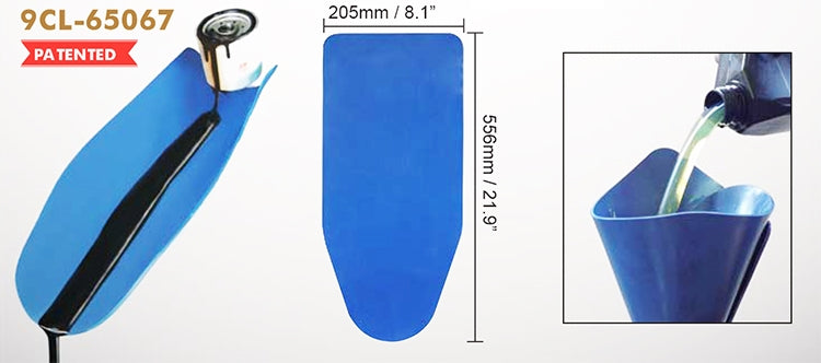 9 Circle 65067 Flexible Funnel Dimensions 205mm x 556mm with Usage Shot