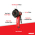 Aircat 6525-A In-Line Cut-Off Tool feature callout: side-mounted wheel, non-stall 0.6 HP motor, in-line motor, ergonomic composite grip, rear exhaust, high grade precision parts