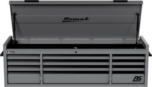 Homak GR02072120 RS Pro Series 72 12-Drawer Top Chest - Grey" - MPR Tools & Equipment