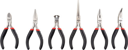 Sunex Tools SXMPS6 6-Piece Mini Pliers Set in Storage Tray