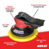 Aircat 6700-6-336 feature callout: patented double sealed lubrication-free motor, smooth throttle, ergonomic grip, low profile design, and hook and loop pad