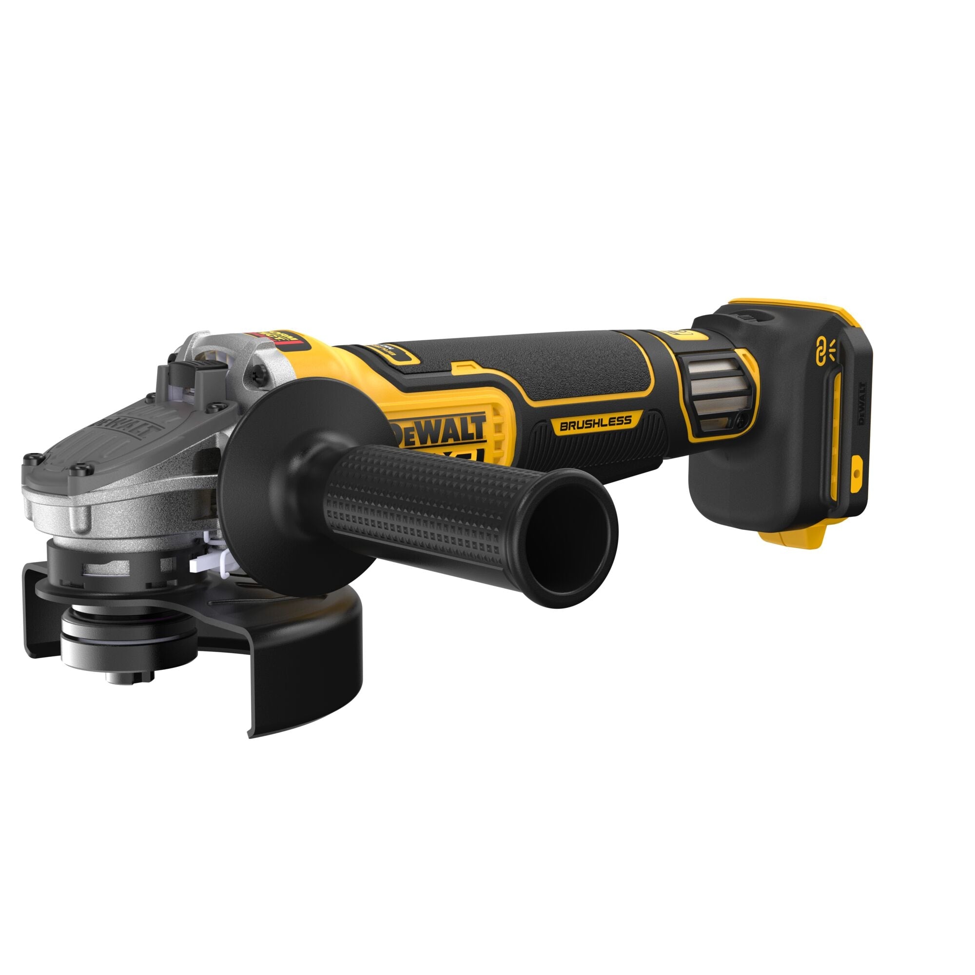 DEWALT DCG410VSB XR 20V Max Brushless Cordless Angle Grinder - Side Profile View